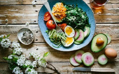 Colourful high-protein healthy meal prepared as part of a personal trainer's nutrition coaching