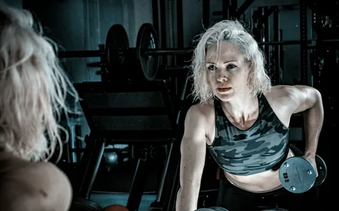A woman strength training over 40 in Phuket