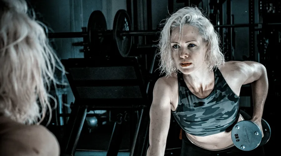 A woman strength training over 40 in Phuket